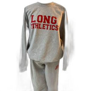Long Athletics 2-Piece Fleece Tracksuit Gray | XL/L